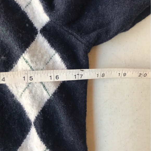 BRANDY MELVILLE | Women’s OS Navy Argyle Wool Cashmere Blend Grandpa Cardigan - Picture 6 of 7